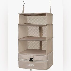 Tabitora Hanging Closet Organizer/ packing cube in Beige NWT